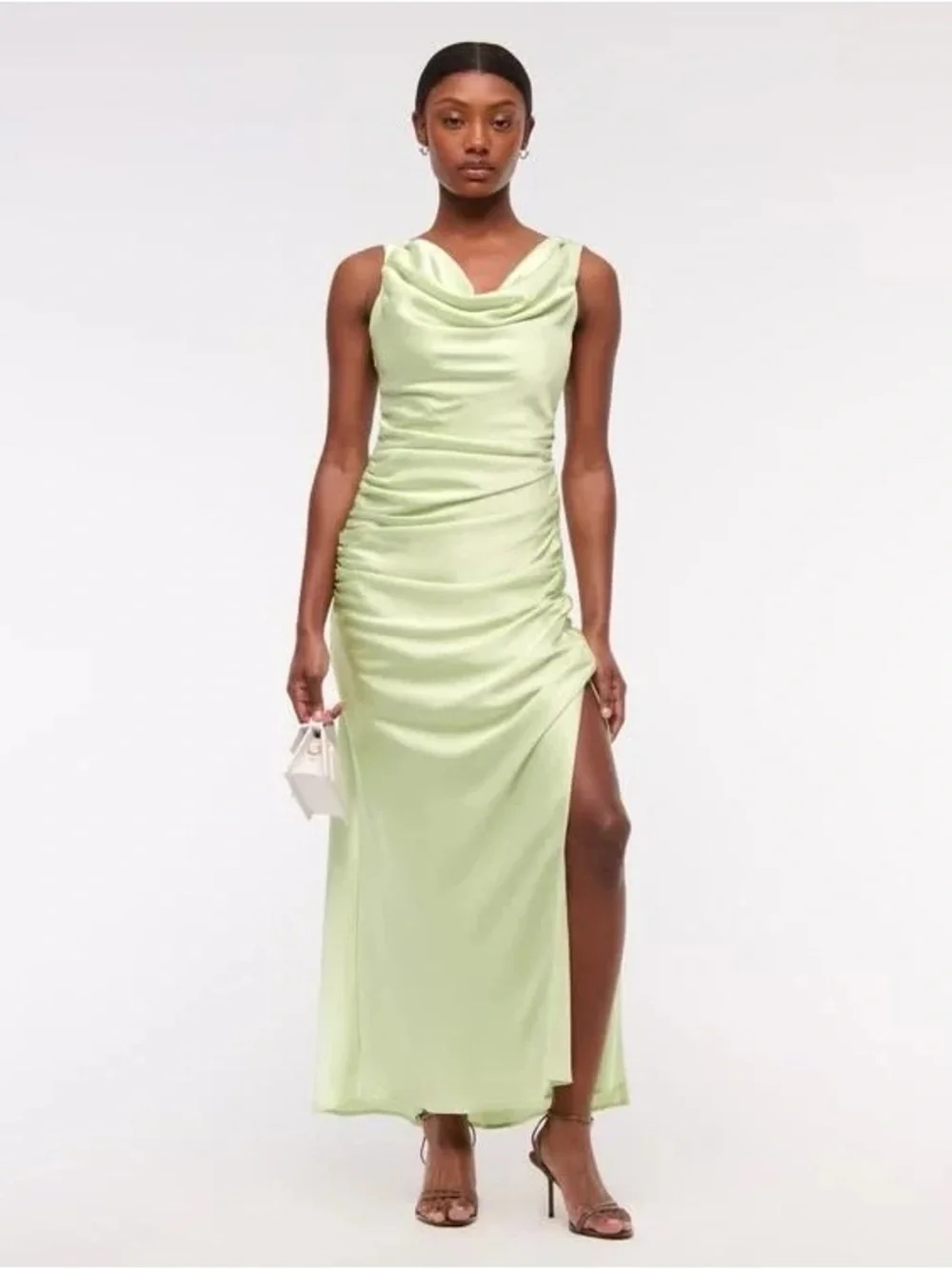 Abercrombie Giselle Pleat Release Midi Dress Large